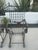 Vintage Mid-Century Era Southwest Spanish Revival Wrought Iron Large Patio Garden Chairs Pair For Sale In Palm Springs - Image 6 of 6