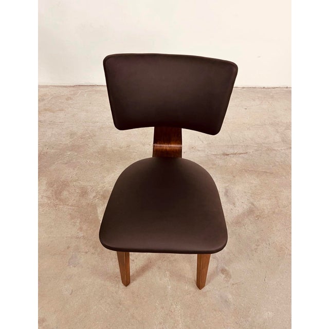 Black 1950s Mid-Century Set of 6 Dining Chairs Attributed to Cor Alons for Gouda Den Boer For Sale - Image 8 of 8