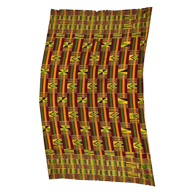 Late 20th Century Handwoven African Kente Textile For Sale - Image 4 of 4
