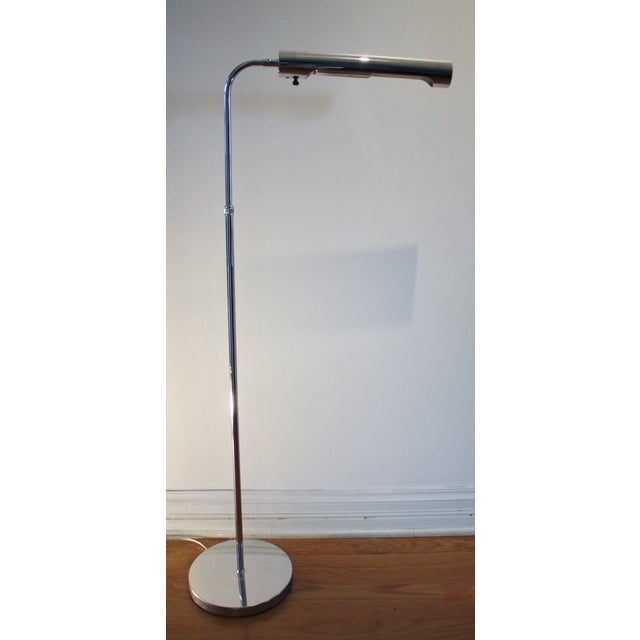 Koch & Lowy Adjustable Chrome Floor Lamp | Chairish