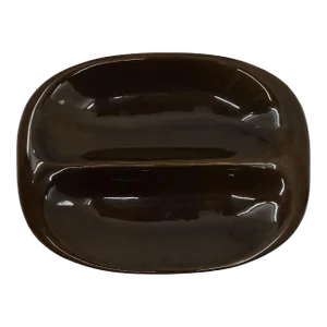 Mid 20th Century Russel Wright Steubenville Divided Veggie in Black Chutney