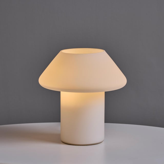 1960s Sculptural Opaline Glass Table Lamp Attributed to Lisa Johansson Pape For Sale - Image 12 of 12