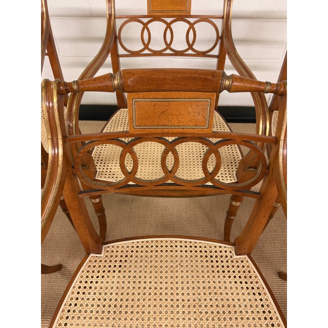 Baker Furniture Company Set of 6 Governor Alston Arm Chairs From Baker For Sale - Image 4 of 12