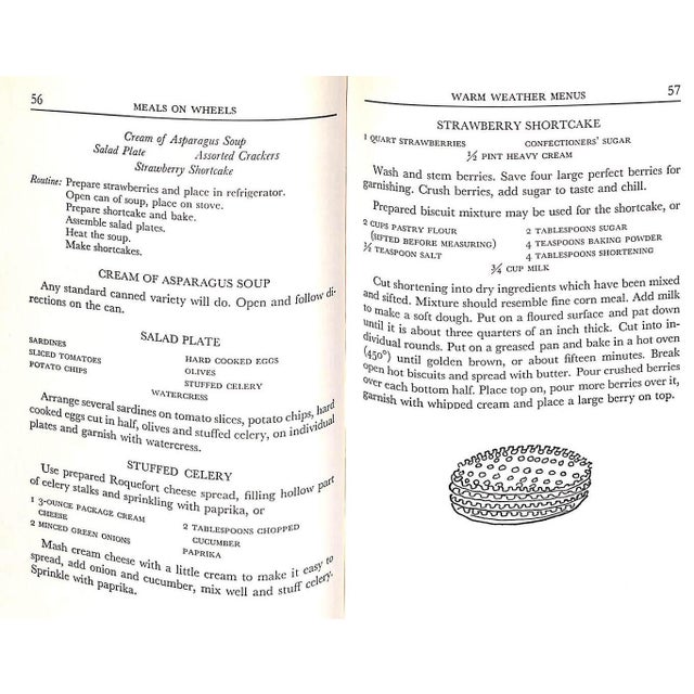 "Meals on Wheels: A Cook Book for Trailers and Kitchenettes" 1937 Willson, Lou & Hoover, Olive For Sale In New York - Image 6 of 7