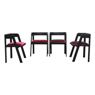 Programma C Chairs by Tito Agnoli for Citterio, Italy, 1970s, Set of 4 For Sale