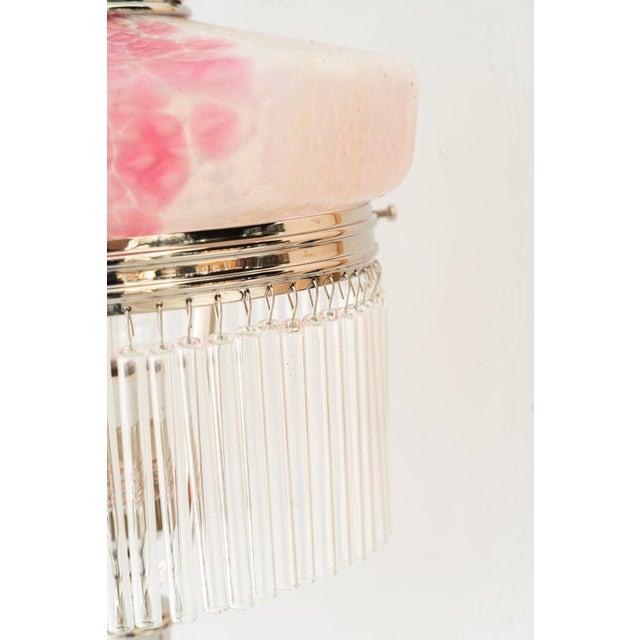 Metal Art Deco Nickel-Plated Table Lamp with Glass Shade from Palme Koenig, 1920s For Sale - Image 7 of 18