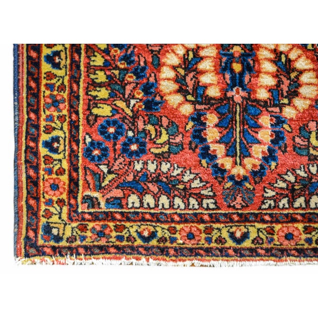 Salmon Early 20th Century Vintage Sarouk Rug For Sale - Image 8 of 11