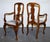 Art Deco Queen Anne Style Burr Walnut Hallway Elbow Armchairs, 1920s, Set of 2 For Sale - Image 3 of 18