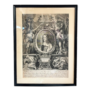 18th Century English Engraving of Queen Anne
