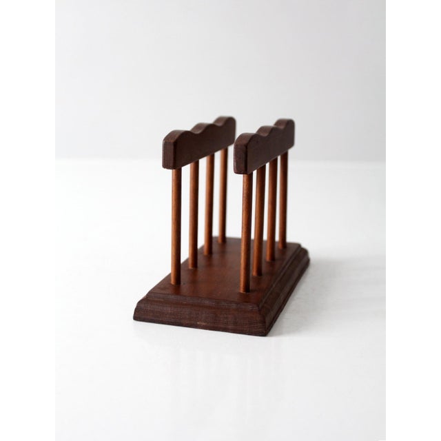 Mid 20th Century Mid-Century Modern Wood Napkin Holder For Sale - Image 6 of 12