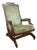 Antique Victorian Eastlake Carved Walnut Coil Spring Platform Rocking Chair For Sale