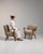 1940s 1940s Mid-Century Modern Cream Wood Pair of Club Chairs For Sale - Image 5 of 12