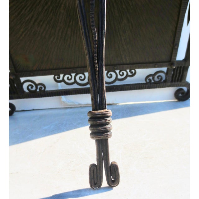 Antique French Iron Art Deco Table Mirror Circa 1920s For Sale - Image 15 of 17