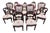 Napoleon III 9-Piece Living Room Set in Mahogany with Rose Fabric For Sale