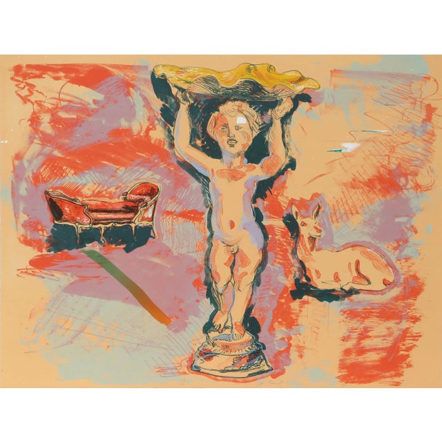 Archie Rand "Lawn Furniture" Lithograph For Sale