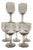 Antique Guilloche Wine Glasses, Set of 7 For Sale