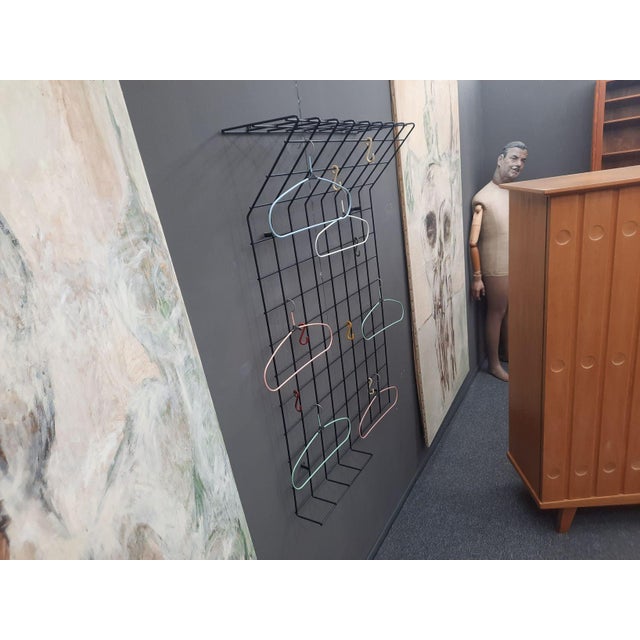 Mid-Century Modern Wall Coat Rack by Karl Fichtel, 1950s For Sale - Image 4 of 9