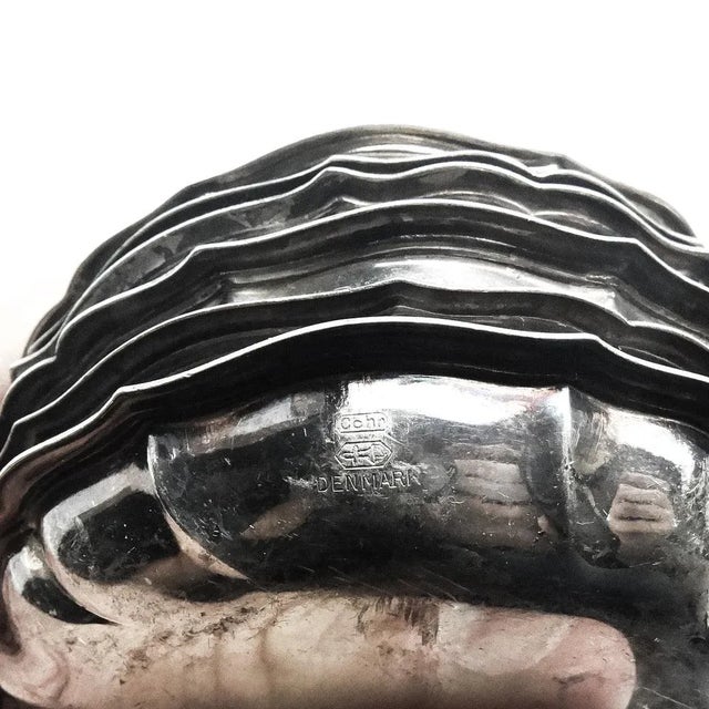 Early 20th Century Art Nouveau Cup Pads, Poland and Denmark, 1890s, Set of 6 For Sale - Image 3 of 10