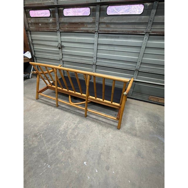 Bamboo Rattan Mid-Century Sofa For Sale - Image 4 of 12