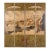 Vintage Four-Panel Painted Screen Depicting Macau Harbor, 1855 For Sale