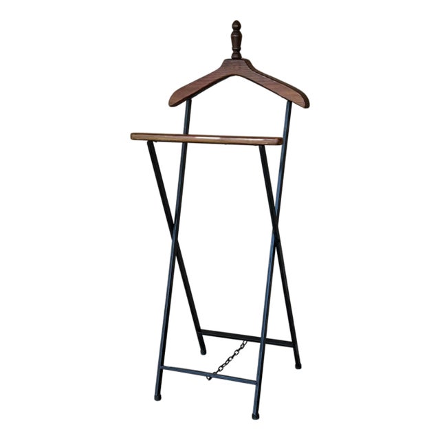 Mid 20th Century Ico Parisi Style Beechwood and Iron Suit Rack For Sale