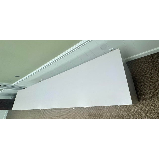 2020s Kindel Furniture Facets 107" Credenza in Wisteria With Sea Glass Overlay For Sale - Image 5 of 9
