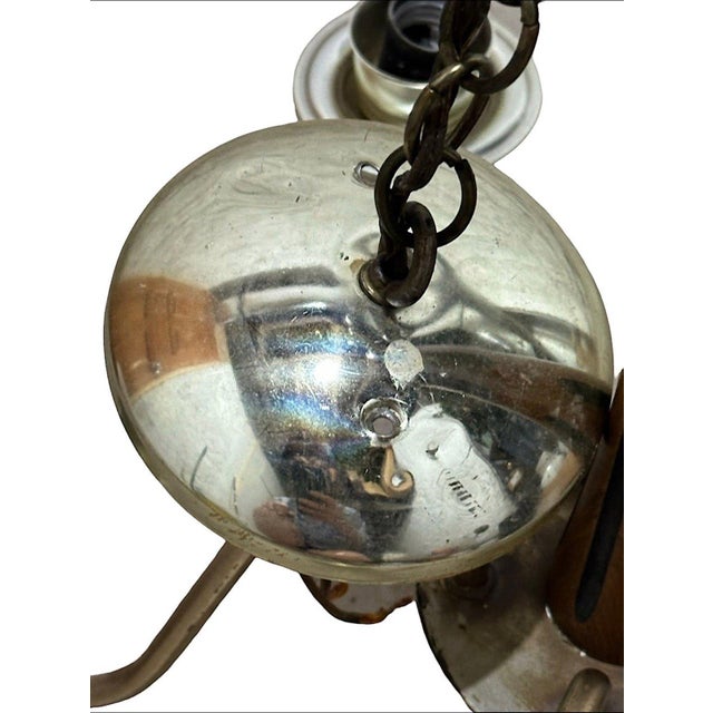 Mid-Century Modern Vintage Mid-Century Modern Style 5 Arms Chandelier For Sale - Image 3 of 5