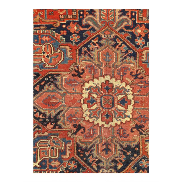 Beautiful Antique Persian Room Size Heriz Rug, Country of Origin / Rug Type: Persian Rug, Circa Date: 1920 – This...