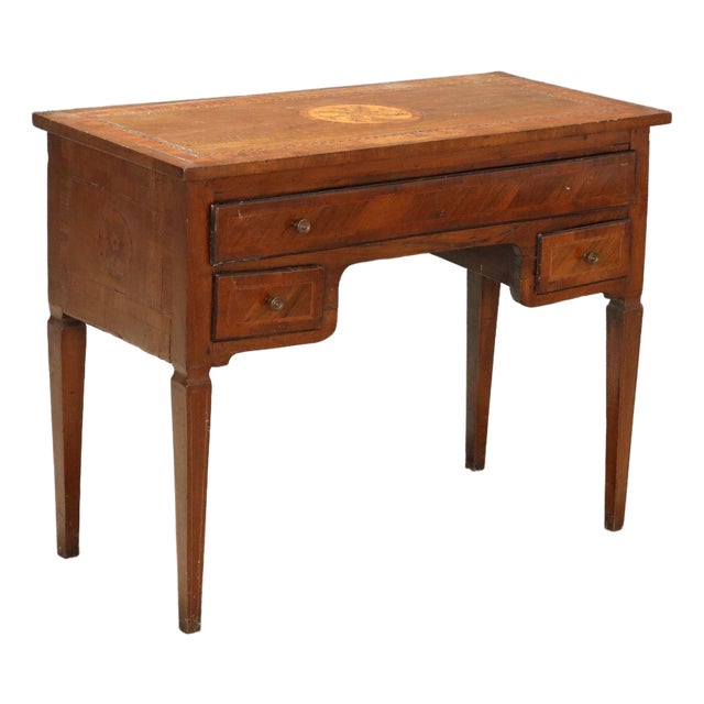 Antique Neoclassical Walnut Writing Desk, 1800s For Sale