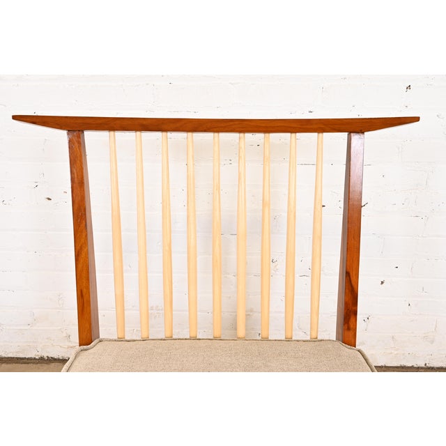 Conoid Lounge Chairs in Sculpted Walnut After George Nakashima, Pair For Sale In South Bend - Image 6 of 12