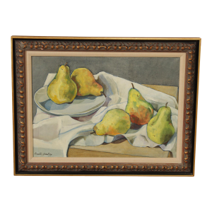 Davetta Greenberg Oil Painting, Still-Life of Pears