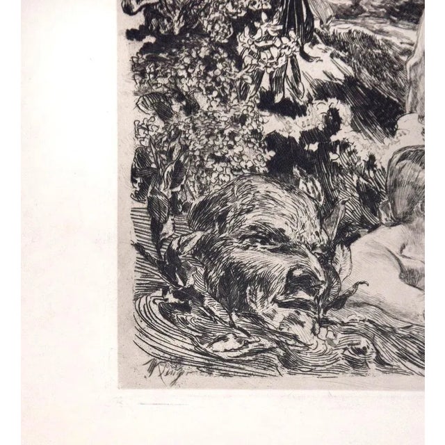 Menzel Fest-Blatt is a fine black and white etching on Japon paper, realized in 1884 by the artist Max Klinger (Leipzig,...