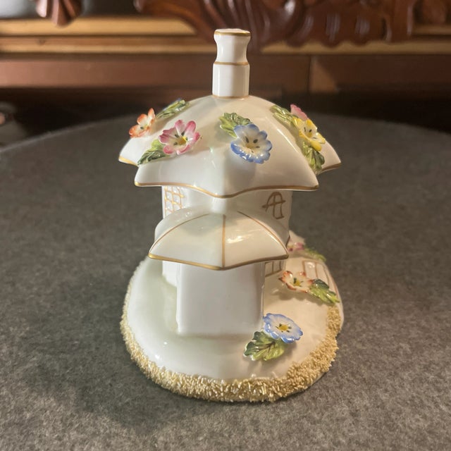 Coalport Porcelain Mid 20th Century The Parasol House by Coalport Fine Bone China For Sale - Image 4 of 10