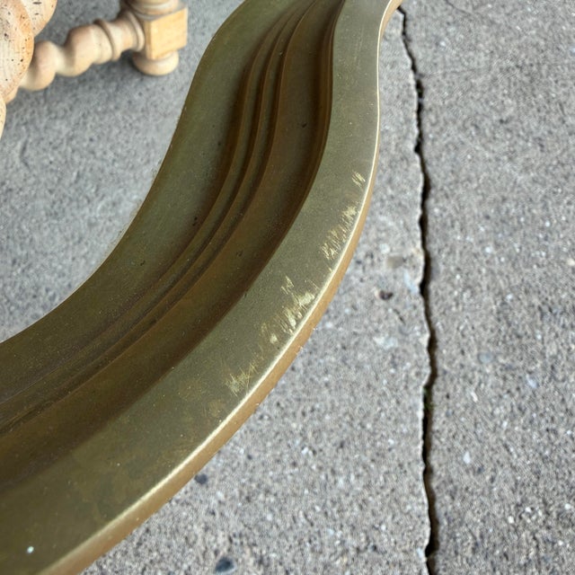 Baker Furniture Brass Glass and Oak Barley Twist Regency Coffee Table For Sale In Cleveland - Image 6 of 12