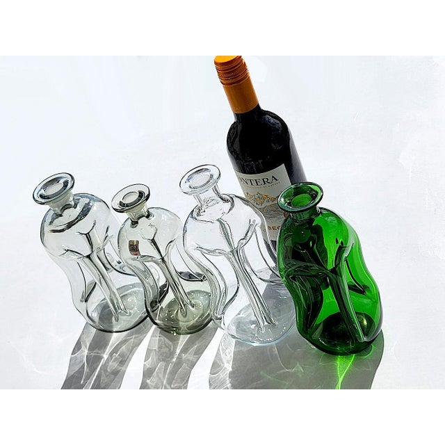 1960s Set of Kluk Kluk Decanters by Jacob E. Bang for Holmegaard, 4 Pieces For Sale In Miami - Image 6 of 11
