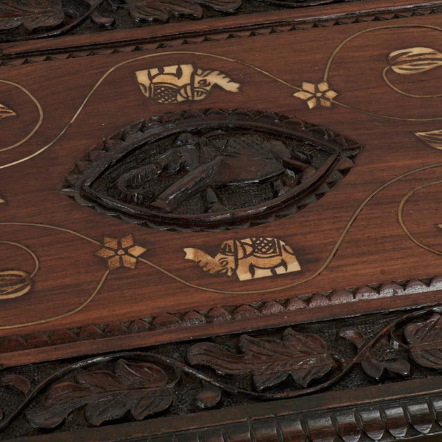 Antique Anglo Indian Coffee or Low Table With Elephants For Sale - Image 9 of 12