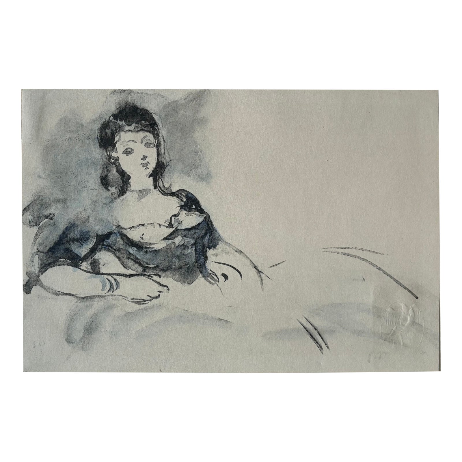 値下げしました！EDOUARD MANET 複製画 edouard-manet-study-on-olympia