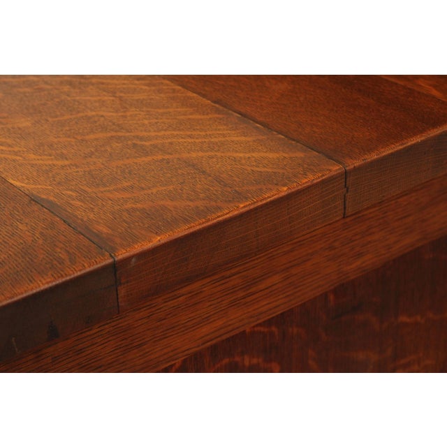 Gustav Stickley Mission Eight Leg Oak Sideboard For Sale - Image 11 of 12