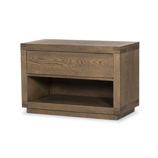 Four Hands Warby Nightstand - Worn Oak Veneer For Sale - Image 4 of 11