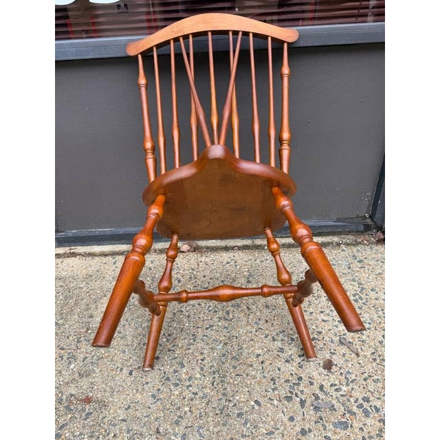 Set of 4 Vintage Windsor Style Spindle Back Dining Chairs For Sale In Washington DC - Image 6 of 15