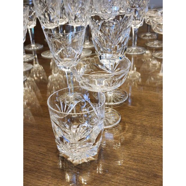 Transparent Ashling Cut by Waterford Crystal Stemware Collection Service for 12 - 48 Pieces For Sale - Image 8 of 12