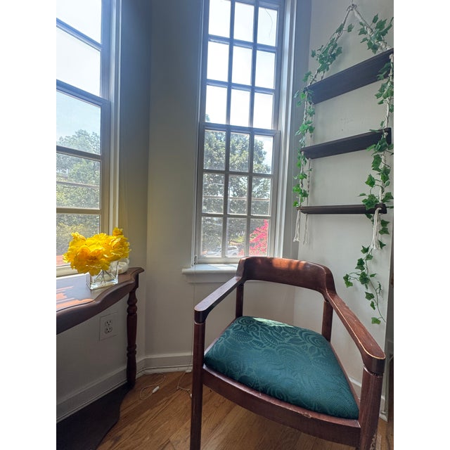 Mid Century Modern Nicos Zographos Ireland Chair With Vibrant Green Cushion For Sale In Washington DC - Image 6 of 6