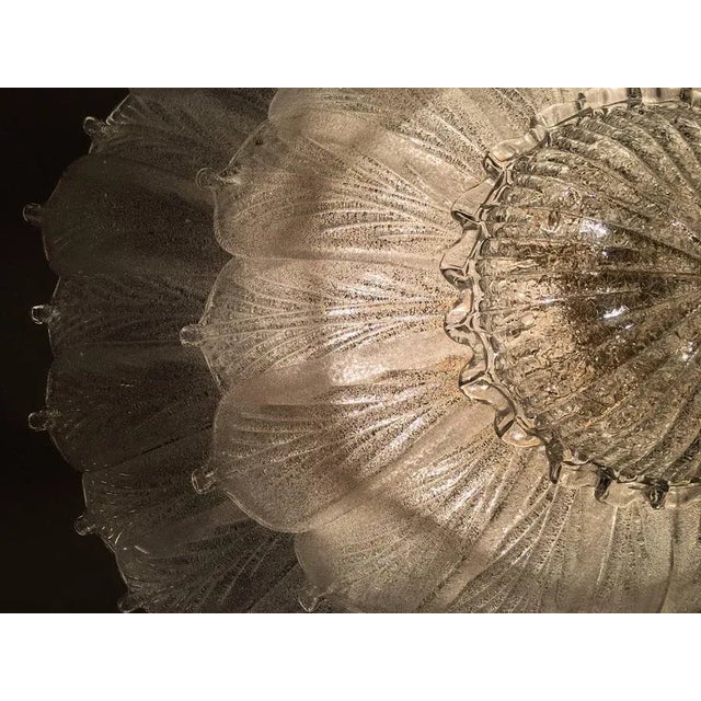 Glass Italian Murano Glass Leave Flush Mount Chandelier For Sale - Image 7 of 18