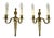 Mid-Century French Brass Wall Sconces, 1950s, Set of 2 For Sale