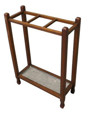 Arts and Crafts Golden Oak Umbrella Stand, 1880