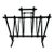 Magazine Holder Metal Black Faux Bamboo Rack v Shape Vintage MCM Decor For Sale