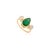 2.29ct Deep Green Emerald Pear Engagement Ring With Round Diamonds in 18k Gold Size 6 For Sale - Image 4 of 15
