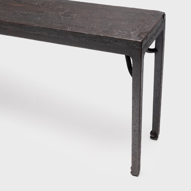 Chinese Crackled Lacquer Console Table With Ball Feet, C. 1800 For Sale In Chicago - Image 6 of 7
