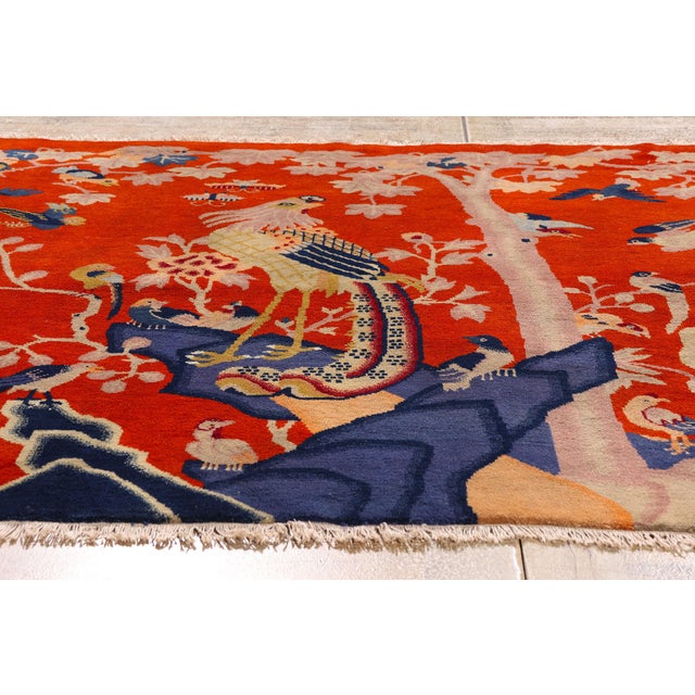 Vintage Chinese Art Deco Pictorial Rug, 07'11 X 05'02 For Sale - Image 9 of 10