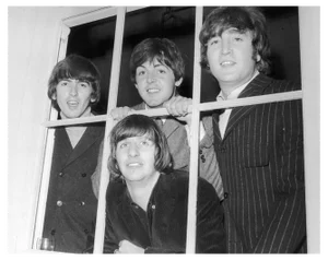 Peek-a-Boo Beatles, 1965, Silver Gelatin Print